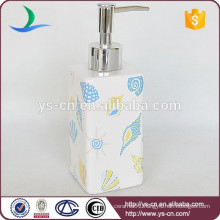 YSb40033-02-ld 2015 hot sale seashell ceramic Bath Accessory lotion dispenser